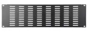 Rack Mount Blanking Panel Powder Coated Metal Vent 3RU with Cage Nuts 19" Black