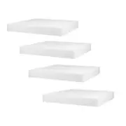 4 Pack White Polyurethane Foam Cushion Insert Foam Needle for Upholstery Square