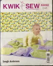 Kwik Sew K4022 Sewing Pattern Baby Blanket & Frog Toy Uncut Factory Fold