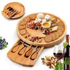 Cheese Board Knife Set Wooden Serving Cutting Chopping Boards Knives Gift