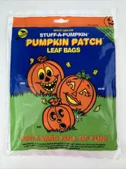 Sun Hill Halloween Pumpkin Patch Stuff-A-Pumpkin Leaf Bags Family Vintage