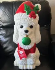 BRAND NEW - Holiday Time 24" White Poodle Dog Lighted LED Christmas Blow Mold