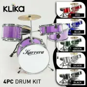 Childrens 4 Piece Diamond Drum Kit Set Musical Instrument Kids Percussion