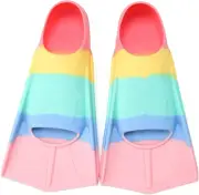 Kids Swim Fins,Short Kids Fins Youth Swimming Flippers for Lap Swimming Training