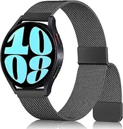 Metal Bands for Samsung Galaxy Watch 7 Band/Galaxy Watch 6 Band, Samsung Galaxy Watch 5/4/FE 40mm 44mm/Galaxy Watch 6 Classic 43mm 47mm/Watch 5 Pro 45mm, Stainless Steel Loop Magnetic Strap