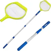 Swimming Pool Skimmer Net | Fine Mesh Pool Leaf Skimmer Nets | Fine Mesh Netting Basket Cleaner Supplies for Pond Cleaning Maintenance Fountain Hot Tub
