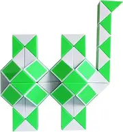 Mipartebo Magic Snake Ruler Cube Puzzles 72 Wedges Brain Teaser Twist Toys White and Green