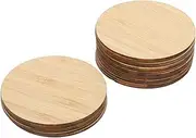 Sewroro DIY Painting Bamboo Chips 20pcs Unfinished Circle Round Unfinished Slices Versatile for Decor Classroom Rewards