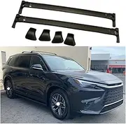 Aluminum Crossbar Cross Bars Compatible for Lexus TX 350 500h 550h 2023 2024 Luggage Carrier Roof Rail Rack Lockable 2PCS(Black)