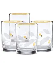 Lenox Set of 4 Holiday Gold Dof Glasses