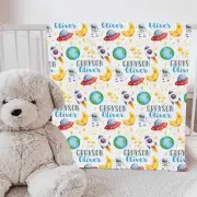 Personalized Astronaut Baby Blanket - Custom Space Theme Decor
