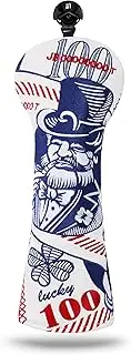 Golf Club Wood Head covers for Driver/Fairway/Hybrid/1FH White PU Leather St. Patrick Pattern