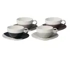 Coffee Studio Cappuccino Cup & Saucer (260ml), Porcelain, Mixed, 260 milliliters