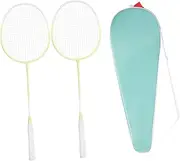 Dickly Luminous Badminton Rackets with Organizer Bag Sports Game Sweat Absorbing Anti Slip Handle Badminton Racquet Glow in The Dark