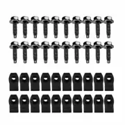Body Bolts U-nut Clips Push Clips 40X Splash Shield Bumper Cover Undertray Guard