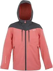 [REGATTA] Childrens/Kids Highton VI Waterproof Jacket (UK Size: 15-16 Years) (Peach Bloom/Seal Grey)