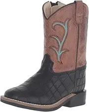 [Old West] Unisex Square Toe (Toddler) Black