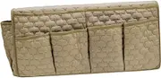 Sofa Armrest Organizer Couch Arm Chair Bedside Caddy Comfortable Portable Magazine Notebook Storage Bag for Sundries Glasses, Khaki