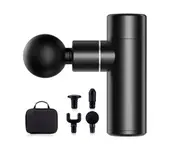 Mini Aluminum Alloy Fascia Gun USB Portable Charging Muscle Relaxer Electric Muscle Massager - Black