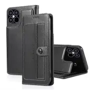For Apple iPhone 12 Mini Case SupRShield Pro Luxury Wallet Leather Flip Magnetic Stand Case Cover (Black)