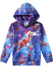 SSLR Girls Collection Size Medium Ugly Christmas Shirt Hoodie Pullover MSRP $30