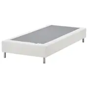 LYNGÖR slatted mattress base with legs, white, Single