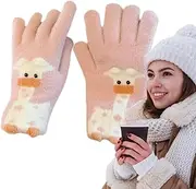 [Generic] Winter Gloves Women - Winter Mittens Cartoon Warm Full Finger Touchscreen Gloves,Touchscreen Windproof Cycling Gloves for Working, Running, Skiing