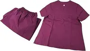 ieron Uniform Women V Neck Functional Scrub Tunic Top for Spa/Dental/Elderly Carer/Massage/Salon/Warehouse, Purple S