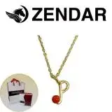 在飛比找遠傳friDay購物優惠-【ZENDAR】頂級天然沙丁紅珊瑚圓珠3-3.5mm字母金色