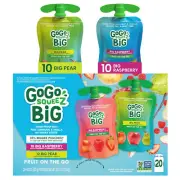 GoGo squeeZ BIG Applesauce & Fruit Puree with Vanilla and Cinnamon Variety Pack,