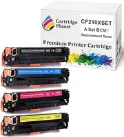 Cartridge Planet 4 Pack BCMY Compatible Toner Cartridge for HP 131X 131A CF210X CF211A CF213A CF212A (2,400/1,800 (B/CMY) Pages) for HP Laserjet Pro 200 Colour M251nw M276n M276nw
