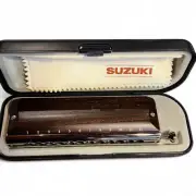 SUZUKI G-48W Gregoire Maret Wooden cover 48 W G48W-C G48 Chromatic Harmonica