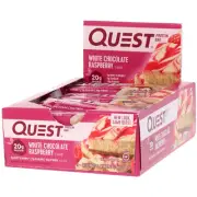 Quest Nutrition, Protein Bar, White Chocolate Raspberry, 12 Bars, 2.12 oz (60 g)