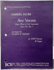 Ave Verum Jesus Word of God Incarnate Opus 65 No 1 SATB Organ Sheet Music