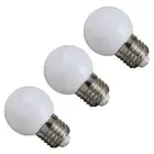 3 Piece E27 1W LED Golf Ball Light Bulb Holiday Globe Lamp 220V -Warm White