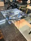 Table Top, Coffee Table, Side Table Blue Brazil Agate Stone Living Room Furnitur