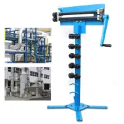 Manual Tube Beading Machine Ball Pipe Bender Tool w/ 6 Pairs Metal Bead Rollers