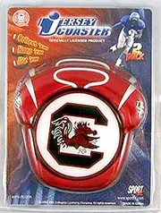 NCAA South Carolina Fighting Gamecocks South Carolina Gamecocks Coaster Set Jersey Style, Team Colors, One Size