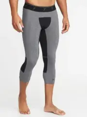 New! Mens Old Navy Active Go Dry Gray Compression Baselayer Tights Size Large L