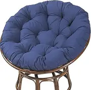 Papasan Chair Cushion, Large Round Outdoor Seat Cushion DurableTufted Replacement for Hanging Basket Chair, Garden Swing, Thick & Comfy(Navy,70x70cm)