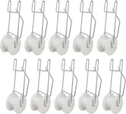 Tomato Trellis Roller Hooks, 10 Pcs Plant Support Hooks Galvanized Steel Wire...