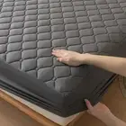 Waterproof thick mattress protector, anti-mite, non-slip fitted bed cover.