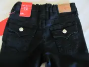 True Religion Geno Relaxed Slim Cut Off Shorts-Black- Boy's Size 6- NWT $59
