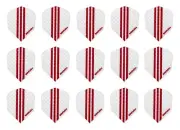 5 Sets Harrows Dimplex Standard Dart Flights - Ships w/ Tracking - Red Stripes
