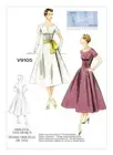 VOGUE SEWING PATTERN 9105 MISSES 6-14 RETRO '50s DRESS W/ ASYMMETRICAL CLOSURE