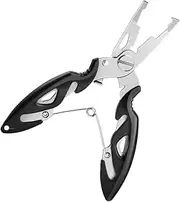 GANAZONO Portable Fishing Scissors Multi Purpose Cutting Tool for Fishing Lines Lightweight and Compact Design for Freshwater and Saltwater Use Black