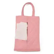 Toilet Paper Holder Tissue Box Cover Hanging Bag Car Home Office Pink PU Leather