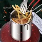 Stainless Steel Deep Frying Pot Mini Filter Pot Kitchen Cooking Tools