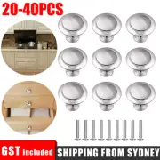 20-40pcs Stainless Steel Door Knobs Cabinet Handles Cupboard Drawer Kitchen 30MM
