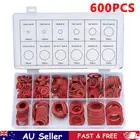 600Pcs Fibre Washer Assorted Kit 12 Size Red Steel Fiber Flat Washer Kit Flat